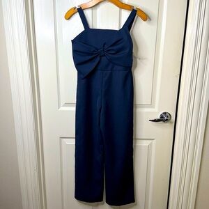 Navy Blue Pant Bow Jumper